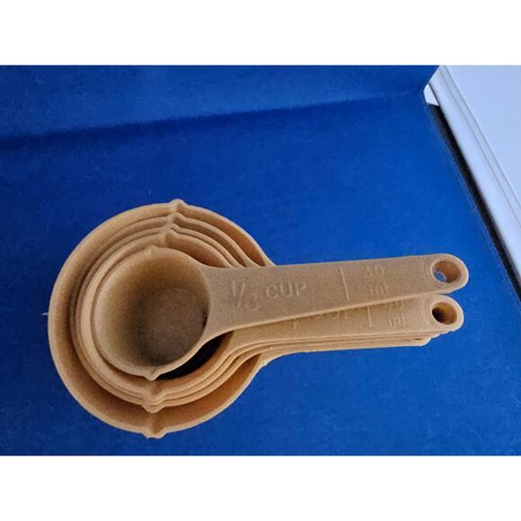 Set Of 5 Vintage Foley Yellow/Mustard Nesting Measuring Cups - Made in USA - Picture 3 of 5